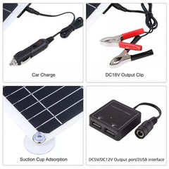 2 Pack Solar Panel Kit 12V 10A Battery Charger with Controller Caravan Boat RV