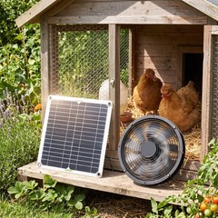 Off-Grid Solar Powered Exhaust Fan Low-Cost Ventilation Solution for Chicken Coo