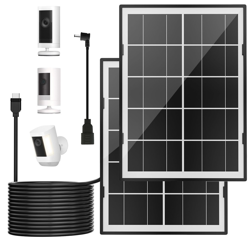7W Solar Panel for Ring,2Pack Solar Charger for Stick Up Cam, Stick Up Cam Pr…
