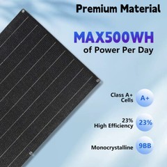 300W Mono Solar Panel Kit 18V Flexible Solar Cell Power Charger for Car RV Boat