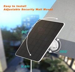 Solar Panel for Ring Camera, 5W Camera Solar Panel Compatible with Ring Stick Up