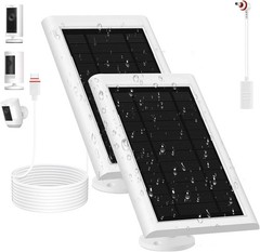 Solar Panel for Ring Camera(2Nd Generation), 2 Pack 5W Solar Panel with 10FT/3M