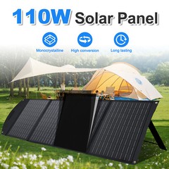 110W Foldable Solar Panel Portable With USB For Phone/Power staion/RV/Camping