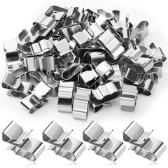50 Pcs Stainless Steel Trailer Wire Clips 22.5mm Solar Panel Cable Clamps Holder