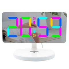 Stylish Electronic Desk Clock Featuring Customizable Colors and Alarms