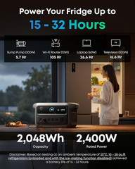 Anker SOLIX C2000 Gen 2 Portable Power Station, 2,400W (Peak 4,000W) Solar Gener
