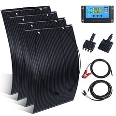 200W 400W 18V Mono Solar Panel Kit & Battery Charger Controller for RV Home Boat