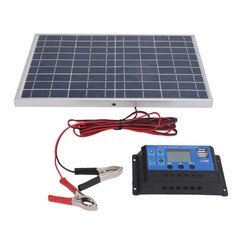 Solar Panel 10W 12V Polycrystalline IP65 Waterproof Portable 30A Solar Charge