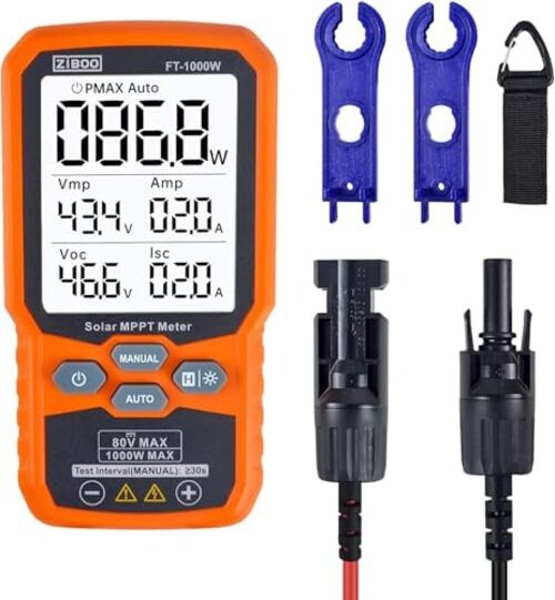 Solar Panel Tester MPPT Meter – 1000W Max Power, 80V/35A PV Module FT-1000W