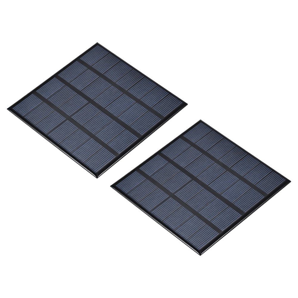 2Pcs 7V 0.84W 120mA Mini Polycrystalline Solar Panel 4.3×4.3″/110x110mm