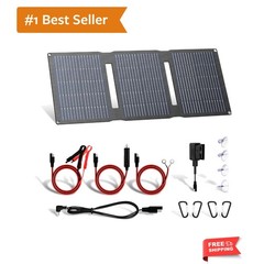 28W 12V Portable Solar Panel Battery Charger Maintainer Kits Trickle Charger …