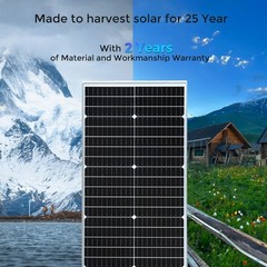 50W Solar Panel Monocrystalline Glass Photovoltaic Module for Balcony RV Camping