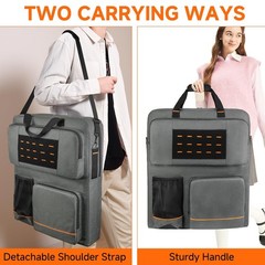 Padded Solar Panel Storage Bag for Camping & RV, Fits Jackery/Anker, Gray