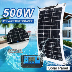500W Flexible Solar Panel Mobile Power Supply Suitable for Housing, Camping, and