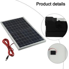 10W Solar Panel Kit with Controller and Crocodile Clip for Outdoor Use