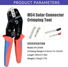 Solar PV Cable Crimping Tool for Solar Wire Connectors, AWG14-10 (2.5/4/6Mm²) –