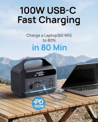 Portable Power Station 600W(1200W Surge) – 288Wh Solar Generator LiFePO4