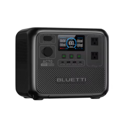 BLUETTI AC70 1000W 768Wh Portable Power Station LiFePO4 US Plug Generator
