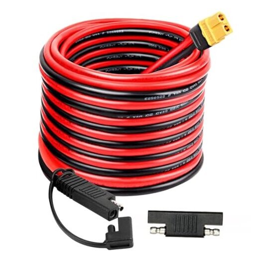 10AWG SAE to XT60 Connector Extension Cable XT60 Female to SAE Cable With 20FT