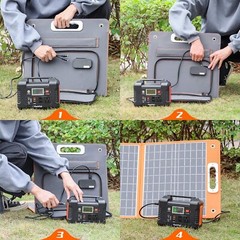 Flashfish Portable Power Station 200W Solar Generator with Panel for Outdoor
