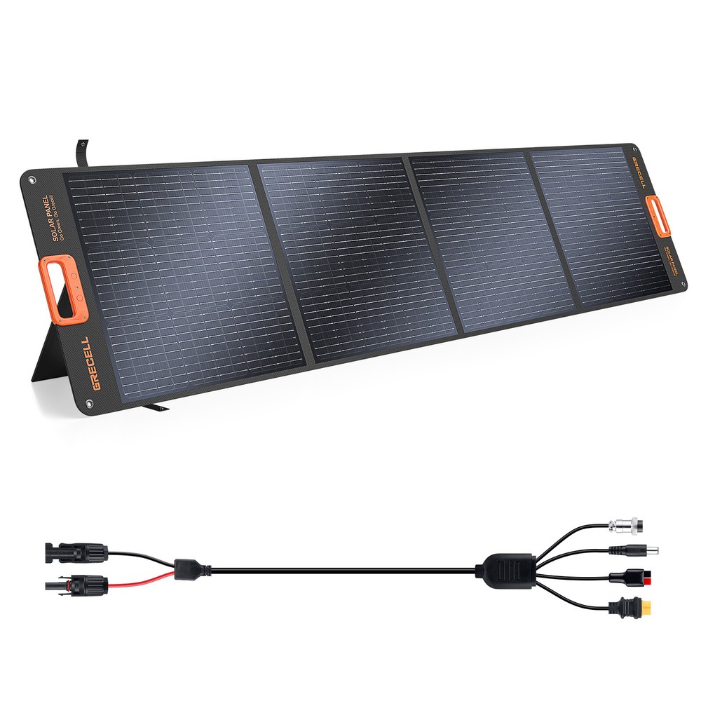 Grecell 200W Portable Solar Panel Kit for Power Station Foldable Solar Charger