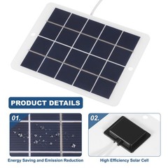 5V 0.6A 3W Mini Solar Panels, USB Polycrystalline Solar Panel Cell Charger