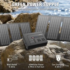 Solar Generator with Panel 200W Portable Power Station with Solar Panel 40W