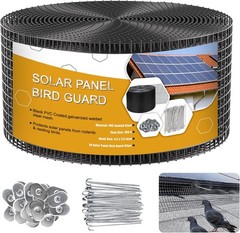 Solar Panel Bird Guard,8in x 100ft Critter Guard Galvanized PVC Coated Mesh Roll