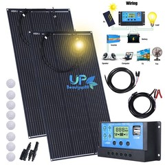 100W 200W Solar Panel 18V Trickle Charger Battery Charger Kit w/ 30A Controller