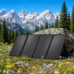 400W Portable Folding Solar Panel Power Bank for Outdoor Camping Motorhome Home