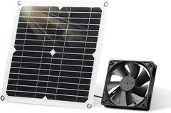 Solar Panel Fan Kit, 12W Weatherproof Solar Panel with DC Fan for Small Chick…