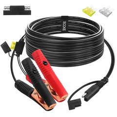 SCCKE 10FT 14AWG Battery Alligator Crocodile Clip to SAE Connector Extension …