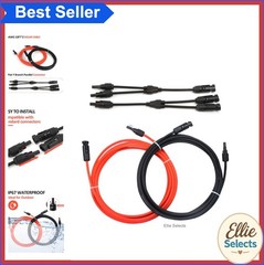 Solar Extension Cable 10FT 10AWG Female Male Connector Y Branch Adaptor Kit For