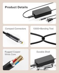 Jackery Charger 24V 90W AC Adapter for Jackery Portable Power