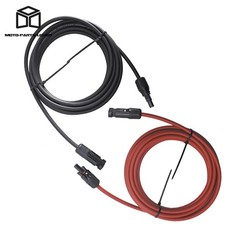 10 AWG 15ft 1 Pair Solar Panel Extension Cable Wire Connector