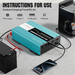 400W Watt 12v Mono Solar Panel kit RV 12V Off Grid RV with Battery and Inverter