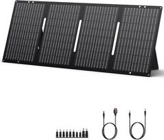Portable Solar Panel 60W Solar Charger with DC/USB C/USB A Output DC Cable