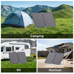 E-POWO 220W Watt Bifacial Portable Solar Panel ETFE Folding for Power Station