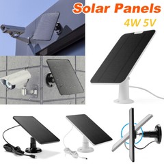 Solar Panel for Outdoor Camera Security Cam Micro USB to Type C Battery Charger