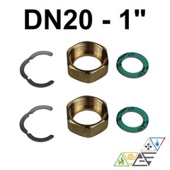 Screw Fitting Set Mounting Set 1 » Stainless Steel Corrugated Pipe DN20 Solar