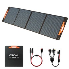 OSCAL PM 200W Foldable Solar Panel Portable IP65 With Type-C QC3.0, USB Output
