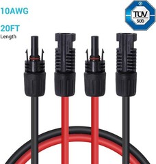 Durable 20FT 10AWG Waterproof Solar Cable for Efficient Solar Panel Connectivity