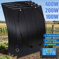 400W Flexible Solar Panel Mono Kit Portable Power Camping Home RV Battery Charge