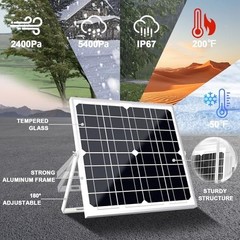 20W 12V Solar Panel Kit – Waterproof Battery Trickle Charger + MPPT Controller &