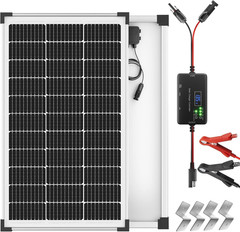 100W Solar Panel Charger Kit with 20A Controller for RVs, Boats & Off-Grid