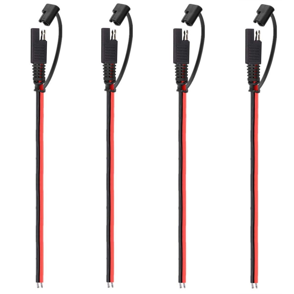 4 PCS 12V SAE to SAE Quick Disconnect Extension Cable with DC Connection Cord