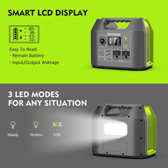 Enginstar Solar Generator, 300W Portable Power Station, 296Wh Lithium Battery Ba