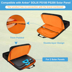 Solar Panel Bag, Carrying Case Compatible with Anker SOLIX PS30 PS100 PS200, Dou