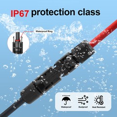 10 AWG Solar Panel Extension Cable Wire Connector Set for Solar Panel Kits US