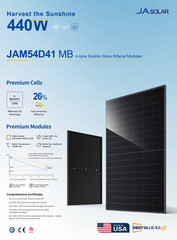 PROMO Pack 15x JA Solar DeepBlue 4.0 Pro 440W Black on Black 108 Half-Cell Mono